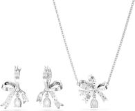 Swarovski sieraden Hyperbola Set 5660118 | ketting en oorbellen zilver ontwerp met strikstijl elegante sparkle kristallen