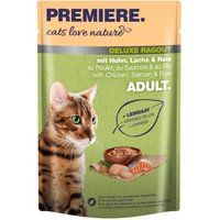 PREMIERE katten houden van Nature Deluxe Ragout met kip, zalm en rijst 96x100 g