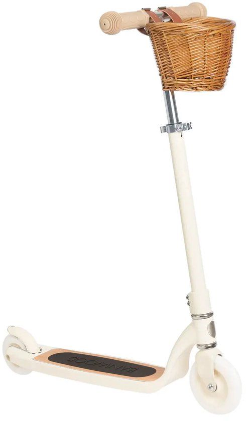 Banwood Maxi scooter kinderstep met mandje 6+ jaar Creme