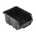 Eco Box 100 x Boîtes de rangement, boîtes empilables, armoires de rangement transparentes, noir, 17x11,5x7,5 cm, boîtes de tri