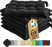 etérea Himmlische Qualität etérea Basic Zitkussen Stoelkussen - Seat Cushion 6 Stuk - 40x40 cm - Zwart
