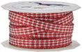 Pressent cadeaulint, rood/wit, rol 20 m 10 mm