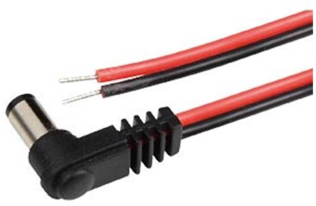 BKL Kabel met haakse DC (m) connector - 5,5mm x 2,5mm - 2 meter