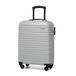 WITTCHEN GROOVE Line Kleine koffer handbagagekoffer Reiskoffer Handbagage Stevige bagage Harde ABS Cijferslot Telescopisch handvat 4 zwenkwielen Maat S Grijs