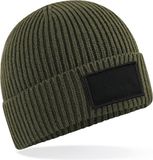 Beechfield Trendy muts met patch B442R - Military Green / Black - One size