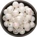 Bellatio Decorations kerstballen - 37x st - parelmoer wit - D6 cm - kunststof