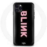 Maniacase Hoesje voor iPhone 11 Blink Fandom Blackpink Pink Logo Zwarte Achtergrond