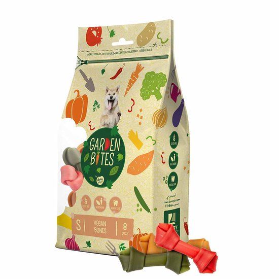 Garden Bites Duvoplus Garden Bites Vegan Bones Hondensnacks Small 8st