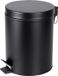 Differnz Pedaalemmer Mat Zwart - Prullenbak Badkamer - Afvalbakje - 5 liter