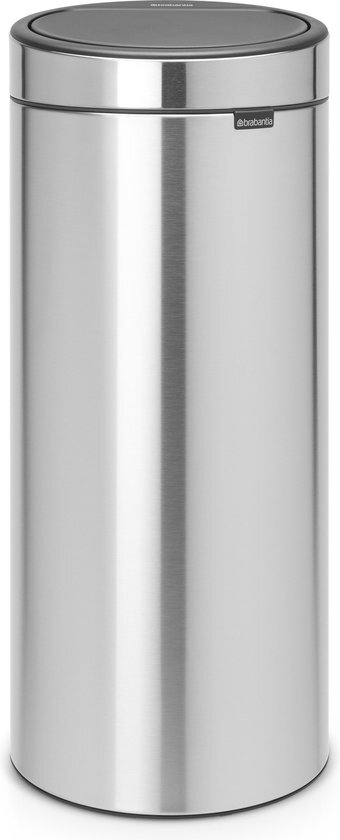 Brabantia 115349 - Poubelle Touch Bin Unie New, 30 L - INOX Mat