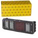 HELLA 2VP 340 966-411 Achterlicht - LED - 24V - Opbouw/Geschroefd - Lenskleur: Transparent - Stekker: Superseal 2 pol./DIN Bajonett 7 pol. - Stekker: Male - links - Aantal: 1