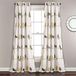Lush Decor Rowley Birds Room Darkening gordijnset voor woonkamer, eetkamer, slaapkamer, 84 x 52 inch, geel en grijs