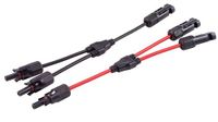 1x PV4 T-adapterkabelset 0,3 m Rood/Zwart