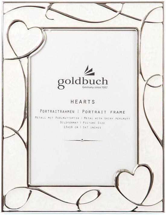 Goldbuch GOL-960243 Hearts metalen fotolijst 13x18cm wit