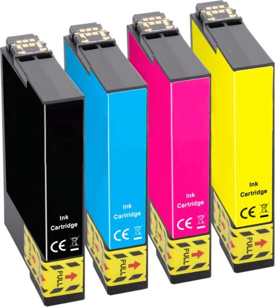 InktDL Compatible inkt cartridges voor Epson 16 / 16XL | Multipack van 4 cartridges voor Epson Workforce 2010W, 2510WF, 2520NF, 2530WF, 2540WF, 2630WF, 2650WF, 2660WF, 2750DWF, 2760DWF (2021 Chip)