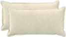 vidaXL - Kussensloop - 2 stuks - Katoensatijn - Crèmekleurig - 40 x 80 cm