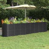 Maison Exclusive - Jardinière surélevée, acier galvanisé, 332x40x68 cm, anthracite