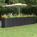 Maison Exclusive - Jardinière surélevée, acier galvanisé, 332x40x68 cm, anthracite