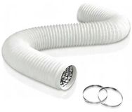 Tuyau d'évacuation - Tuyau d'évacuation en PVC - Ø 150 mm - 6 mètres - Renforcé en acier - Adapté aux climatiseurs mobiles et aux séchoirs