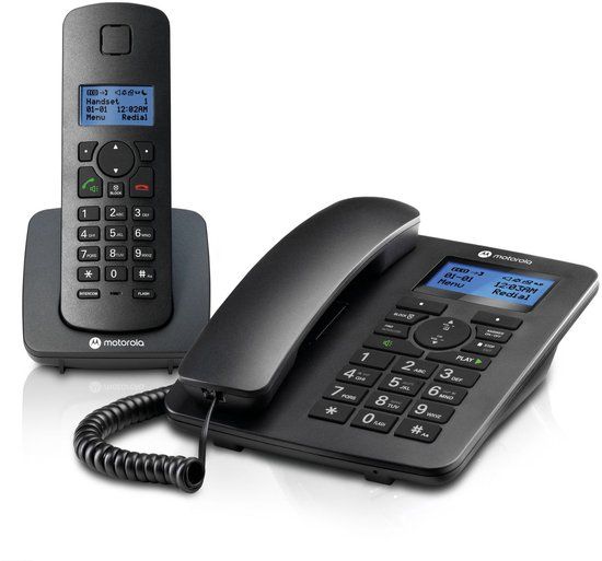 Motorola C4201 Analoge-/DECT-telefoon | Nummerherkenning | Zwart