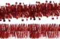 Decoris folie kerstslingers 2x stuks - rood - kunststof - 270 cm