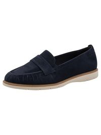 Tamaris Dames Instappers 1-24224-46 805 Navy Blauw Leer Maat 38 EU