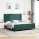 Maison Exclusive - Lit boxspring avec tête de lit vert foncé 180 x 200 cm, velours