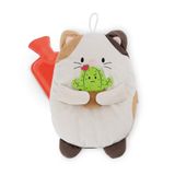 61938 NICI mymochi 61938 Angy kattenwarmwaterkruik met cactus, inhoud 300 ml, 30 cm, wit, knuffelige metgezel vanaf 10 maanden, verwarmingskussen voor kinderen en volwassenen