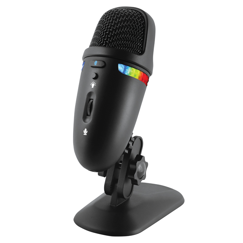 Cyber Acoustics CVL-2009 Teton Premium USB Microphone with Multi-Colored Lights