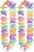 Boland Hawaii krans/slinger - 2x - Tropische/zomerse kleuren mix - Bloemen hals slingers