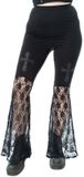 Poizen Industries Widows Veil Flare Pant Dames Stoffen broek - zwart - XL