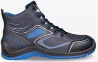 Safety Jogger Flow S1P Middelhoog Slipvast SRC – ESD, Zwart/Blauw – Maat 35