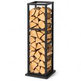 Relaxdays Houtrek, met bodemplaat, HxBxD: 120x35x35 cm, zwart