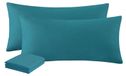 TRANKIELO® - Taie d'oreiller set de 2 - 40 x 80 cm - Turquoise, microfibre, respirant, avec fermeture éclair