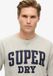 Superdry Athletic top met lange mouwen Heren Lichtgrijs Marl Katoen S