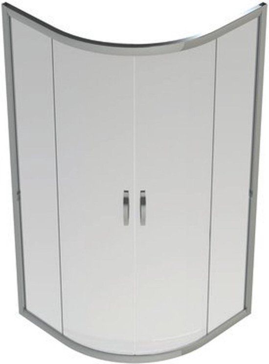 Go by Van Marcke Nemo Go Belo kwartronde hoekinstap met schuifdeuren 900x900x1900mm 6mm easy clean glas profielen aluminium verchroomd regelbaar 865-890mm S2030
