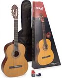 Stagg C440 klassieke gitaar, zwart, complete set naturel