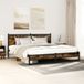 Maison Exclusive - Lit en métal sans matelas, chêne fumé, 183x213 cm