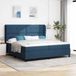 Maison Exclusive - Lit boxspring avec tête de lit, bleu, 200 x 200 cm, rembourré