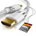 CSL - 8k / 4k HDMI-kabel 2.1/2.0-5m - 8K @ 60Hz / 120Hz - 4K @ 240Hz - 48 Gbit/s - 3D - Ultra High Speed met Ethernet - TV Blu-ray PS5 Xbox Series X Switch - wit - 5 meter