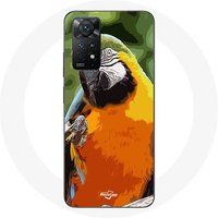 Maniacase Etui Redmi Note 11 Pro 5G Ara papegaai oranje groen