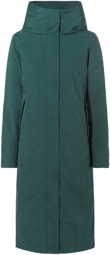 VAUDE Women's Coreway Coat, Jas, Regenjas, Outdoorjas, met kap, Hardshell Jas, Waterdicht, Dames, deep pond, Maat 46