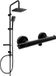 Mexen Sven set de douche à poser avec pomme de douche pluie et mitigeur de douche thermostatique Slim, noir