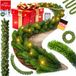 KESSER® Girlande mit Beleuchtung - Weihnachtsgirlande LED Weihnachtsgirlande Weihnachtsschmuck Weihnachtsdekoration