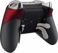 Soft Touch Rood Rubberen Zijrails - Vervangende Handgrepen Achterpanelen voor Xbox One Elite Controller (Model 1698)