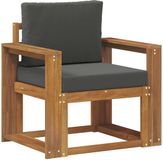 vidaXL Buitensofa Massief Acacia Hout en Polyester Naturel