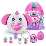 Rainbocorns Eggzania Surprise Mania Peanuts the Elephant - verzamelbare pluche - meer dan 20 verrassingen aan de binnenkant, 28 cm, knuffelpluche knuffeldier, ringen, armbanden, stickers, draagbare