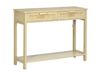 HOMCOM Table console d'entrée avec 2 tiroirs, style rustique, 100x30x76 cm