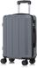 YONSLY Handbagage Koffer - 55cm - 40 L - Cijferslot - 360° Draaibare Wielen - Grijs