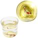 Verre à saké en verre, avec motif carpe, doré, 70 ml, emballé dans un coffret cadeau